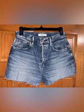 Moussy Vintage Faded Blue Cutoffs Jean Shorts Raw Hem Size 25 Like New